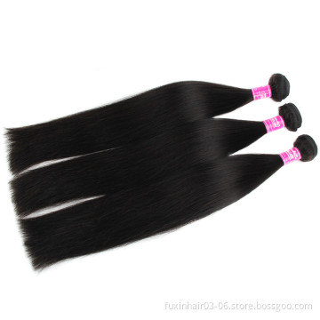 Wholesale 5a top quality bohemian long 36 inch human weave 4 deals straight hair bundles with frontal